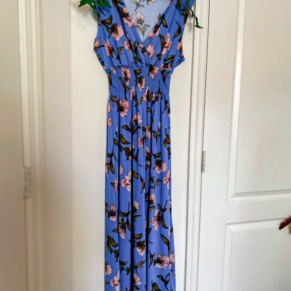 Jon & Anna Blue and Pink Floral MAXI Dress XL
